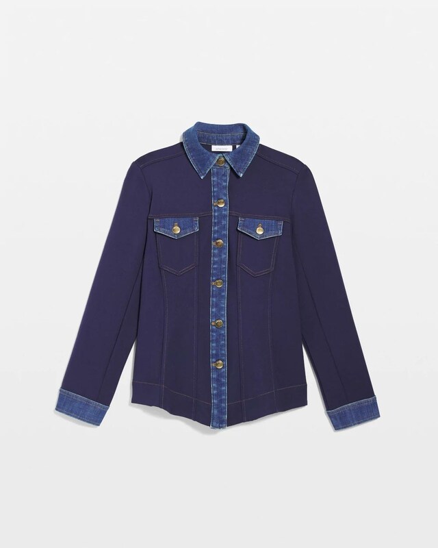 Slim-Fit Ponte Shacket - image 5